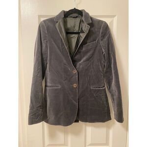 Theory Joelle Velvet Blazer in Charcoal Grey / Slate